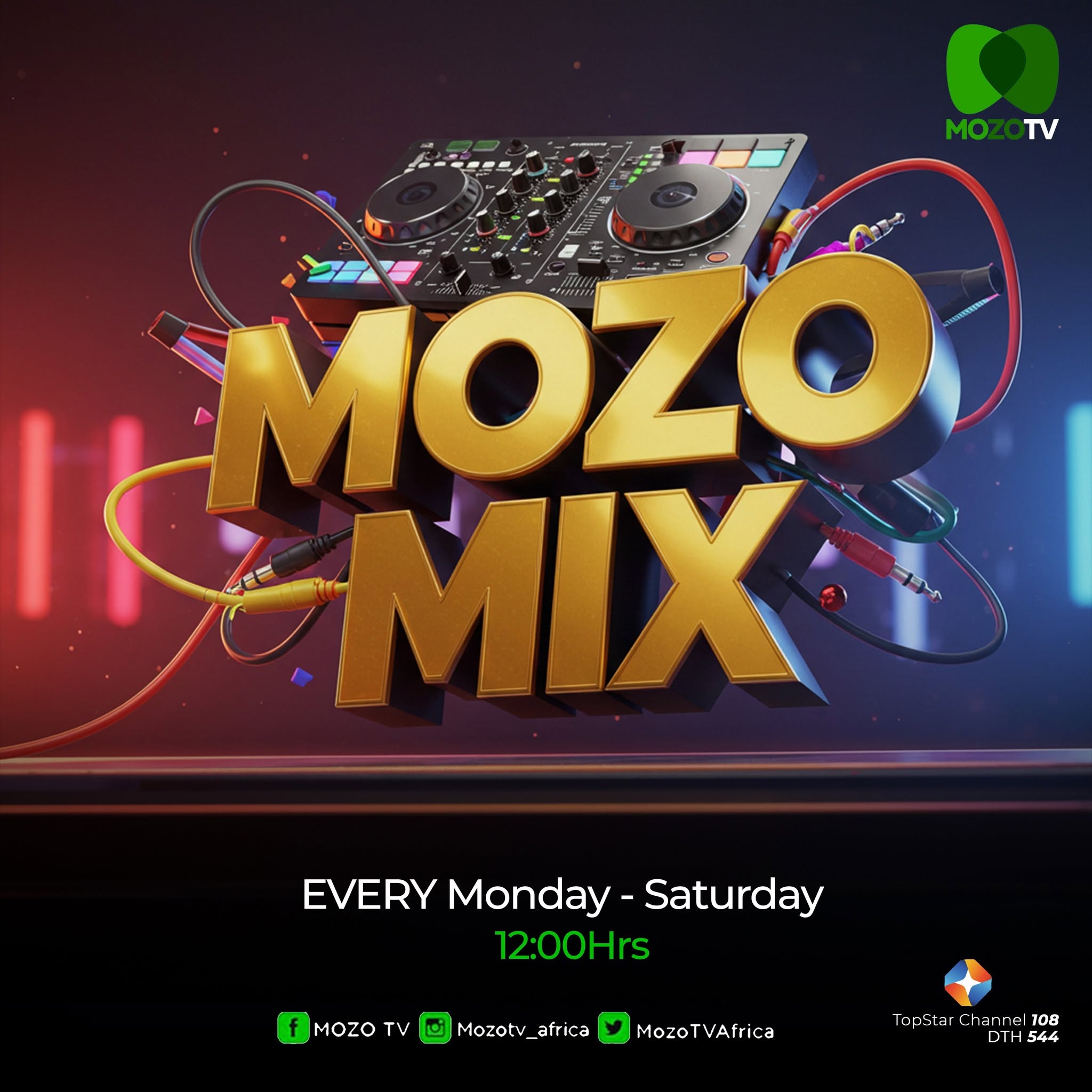 Mozo TV’s Mozo Mix weekday music block, home of the Tipasa Cash Daily cash game
